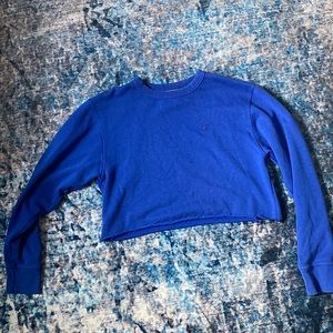 Cropped Royal Blue Champion Sweatshirt